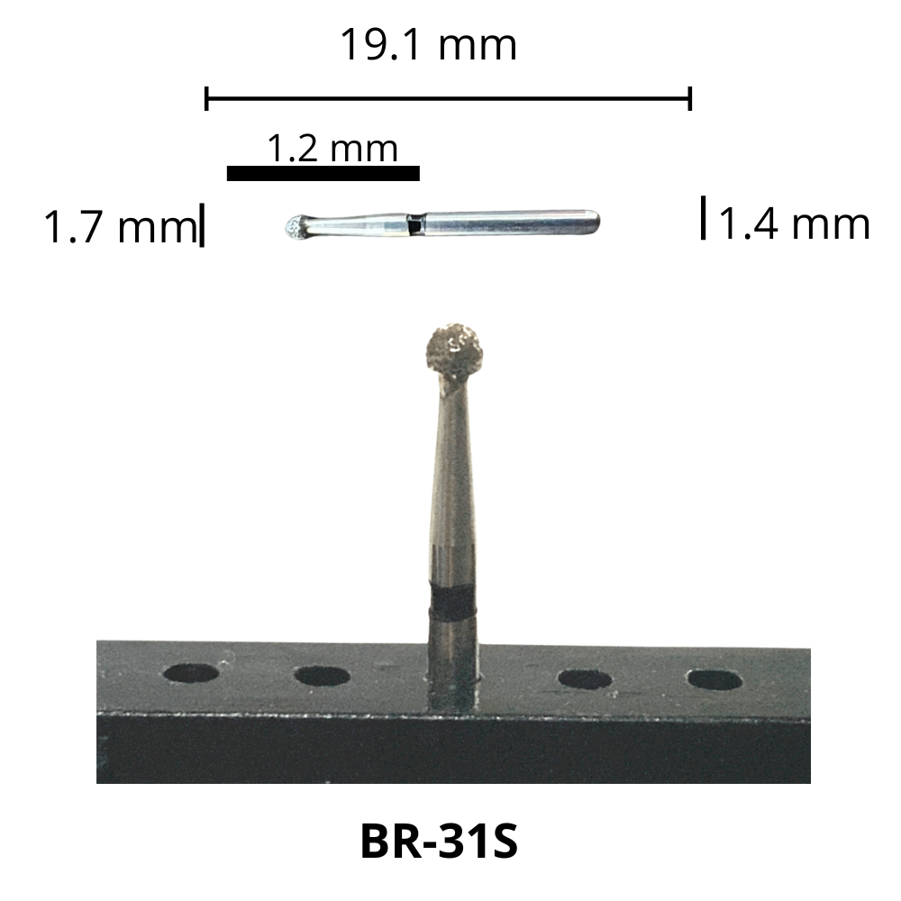 BR-31S Bola Fresa Diamante Grano X Grueso Pza)