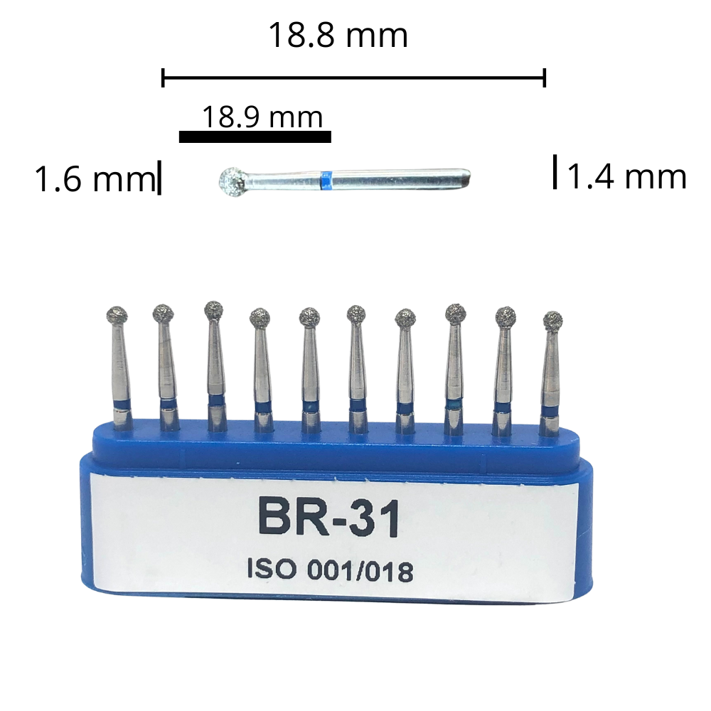 BR-31 Bola Fresa Diamante Grano Medio C/10 (FG 6)