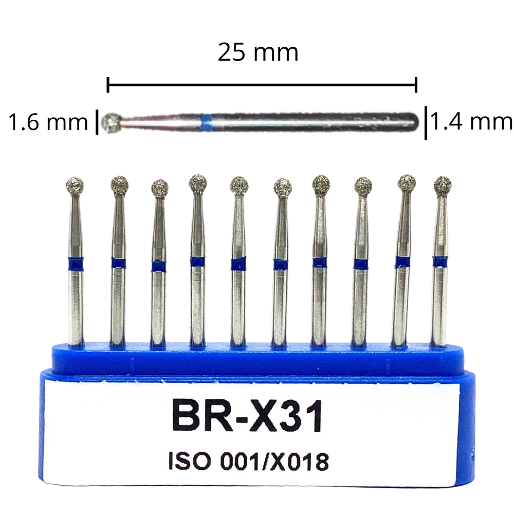 BR-X31 Tallo Largo Bola Fresa Diamante Grano Medio Pza DT