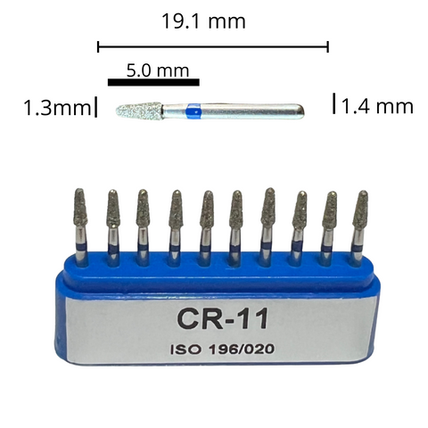 CR-11 Cono Fresa Diamante Grano Medio C/10 DT