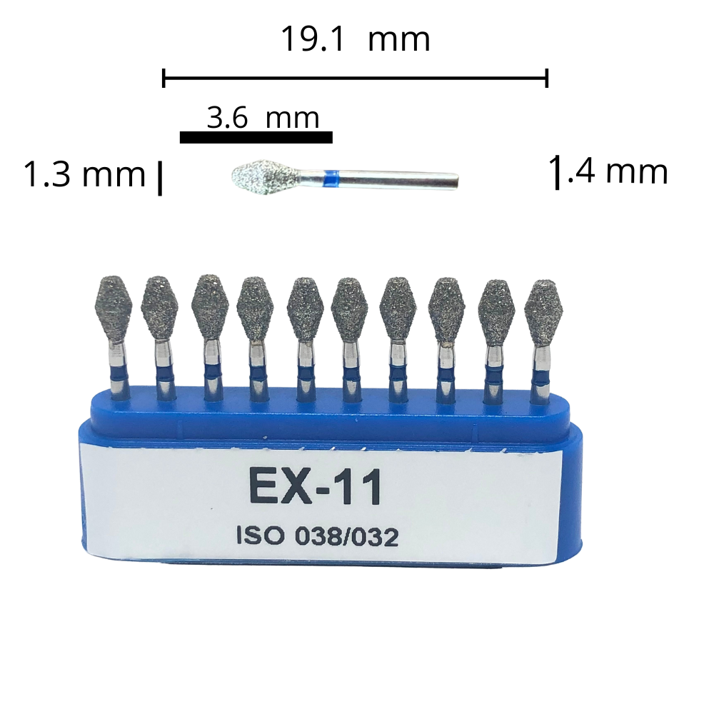 EX-11 Barril Fresa Diamante Grano Medio D/10 DT