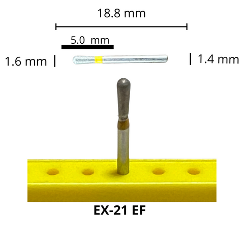 EX-21EF Pera Fresa Diamante Grano X Fino Pza DT