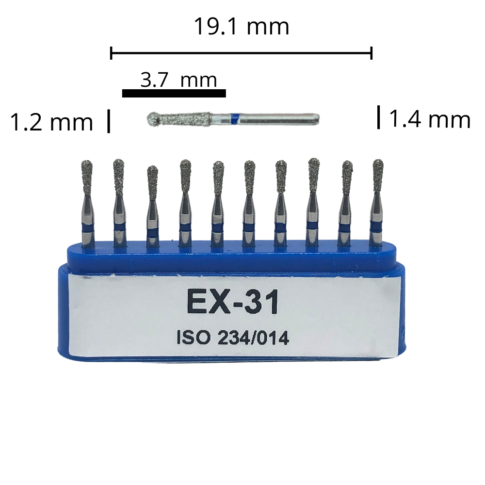 EX-31 Pera Fresa Diamante Grano Medio C/10 DT