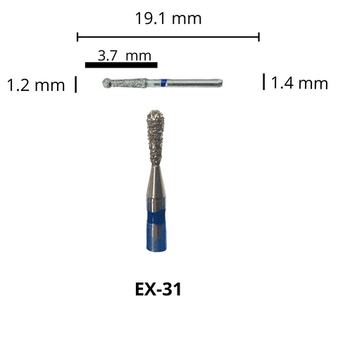 EX-31 Pera Fresa Diamante Grano Medio Pza DT