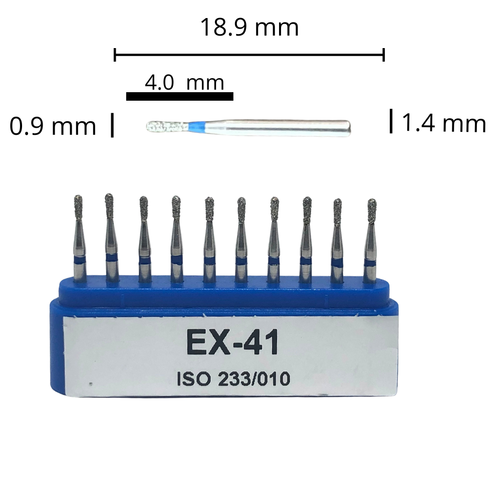 EX-41 Pera Fresa Diamante Grano Medio C/10 DT