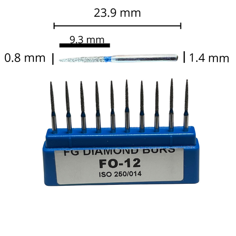 FO-12 Flama Fresa Diamante Grano Medio C/10 DT