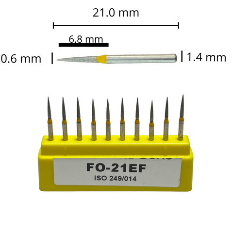 FO-21EF Flama Fresa Diamante Grano X Fino C/10 DT