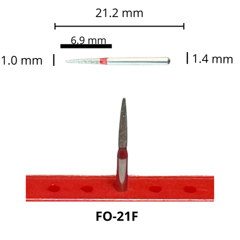FO-21F Flama Fresa Diamante Grano Fino Pza DT