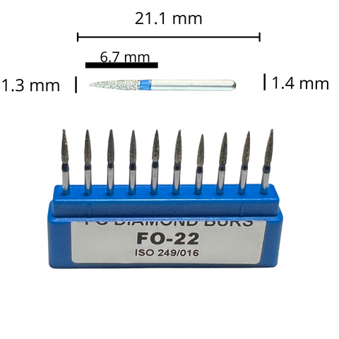 FO-22 Flama Fresa Diamante Grano Medio C/10 DT