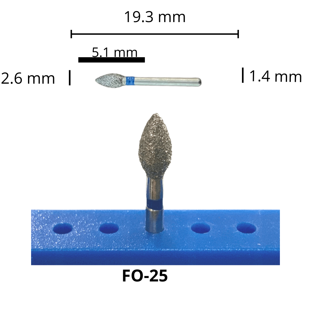 FO-25 Flama Fresa Diamante Grano Medio Pza DT