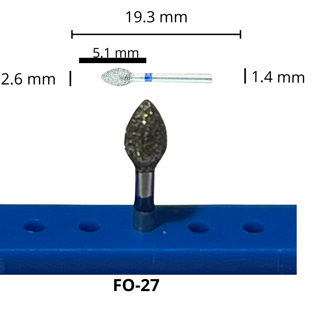 FO-27 Flama Fresa Diamante Grano Medio Pza DT