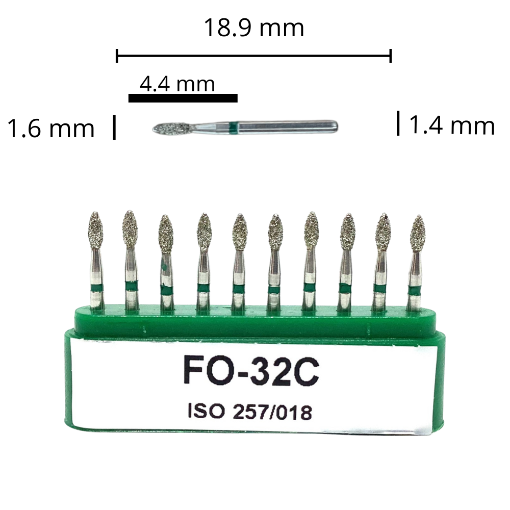 FO-32C Flama Fresa Diamante Grano Grueso C/10 DT