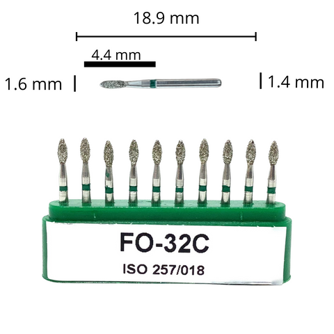FO-32C Flama Fresa Diamante Grano Grueso C/10 DT