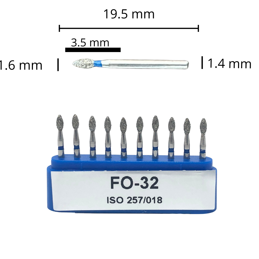 FO-32 Flama Fresa Diamante Grano Medio C/10 DT