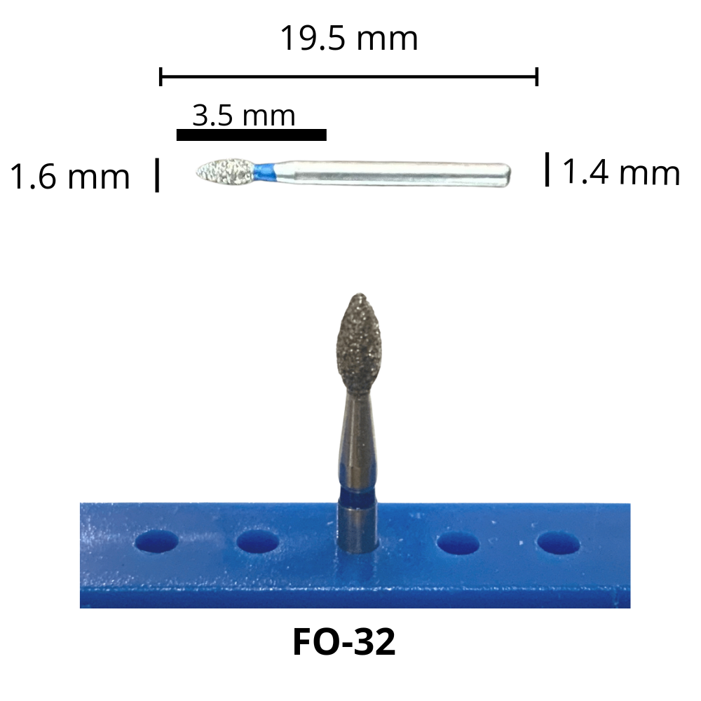 FO-32 Flama Fresa Diamante Grano Medio Pza DT