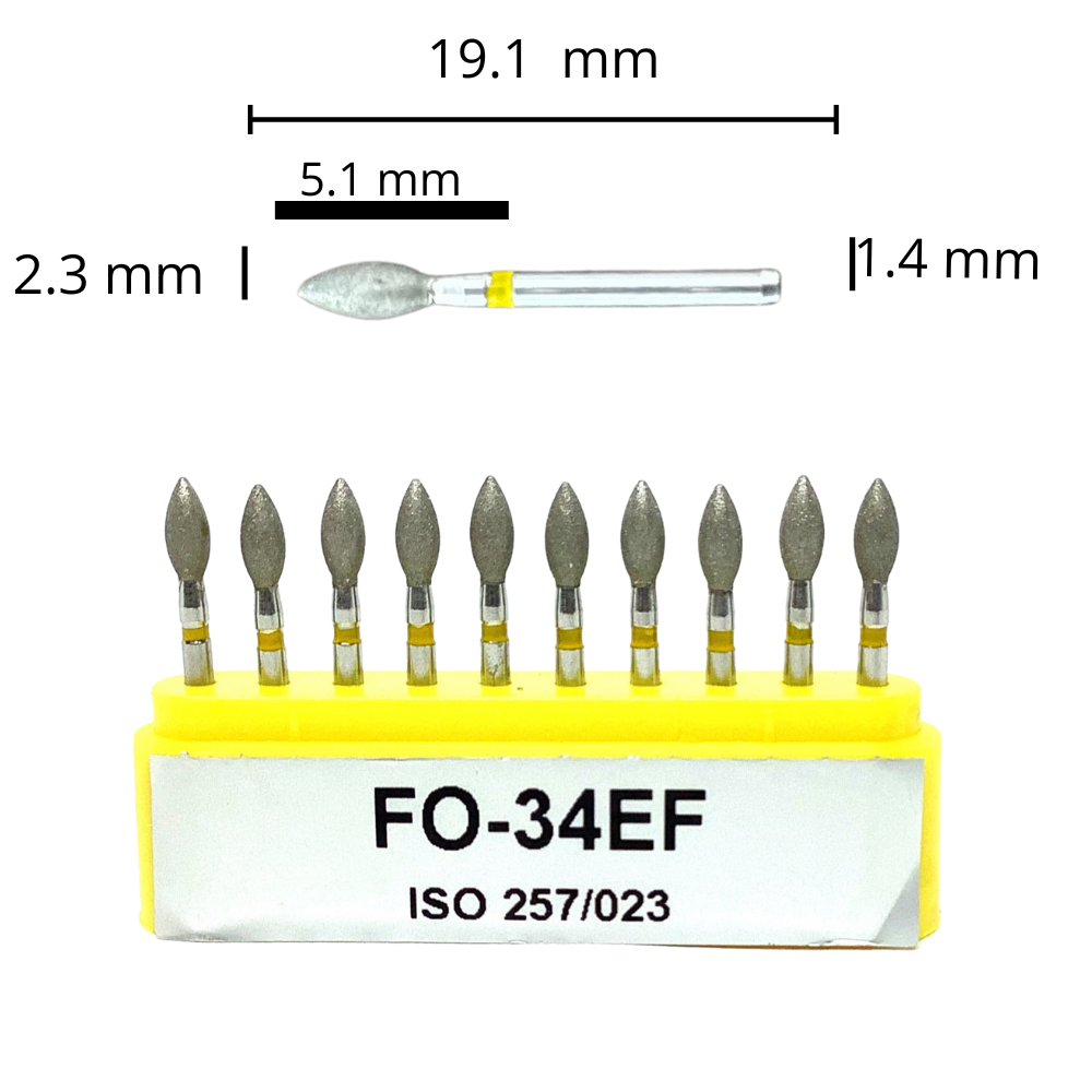 FO-34EF Flama Fresa Diamante Grano XFino C/10 DT