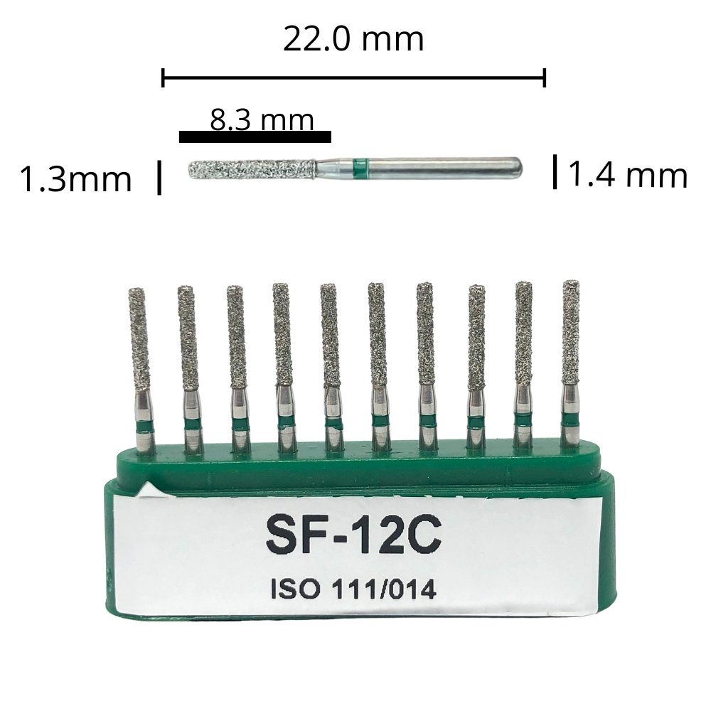 SF-12C Cilíndrica Fresa Diamante Grano Grueso C/10 DT