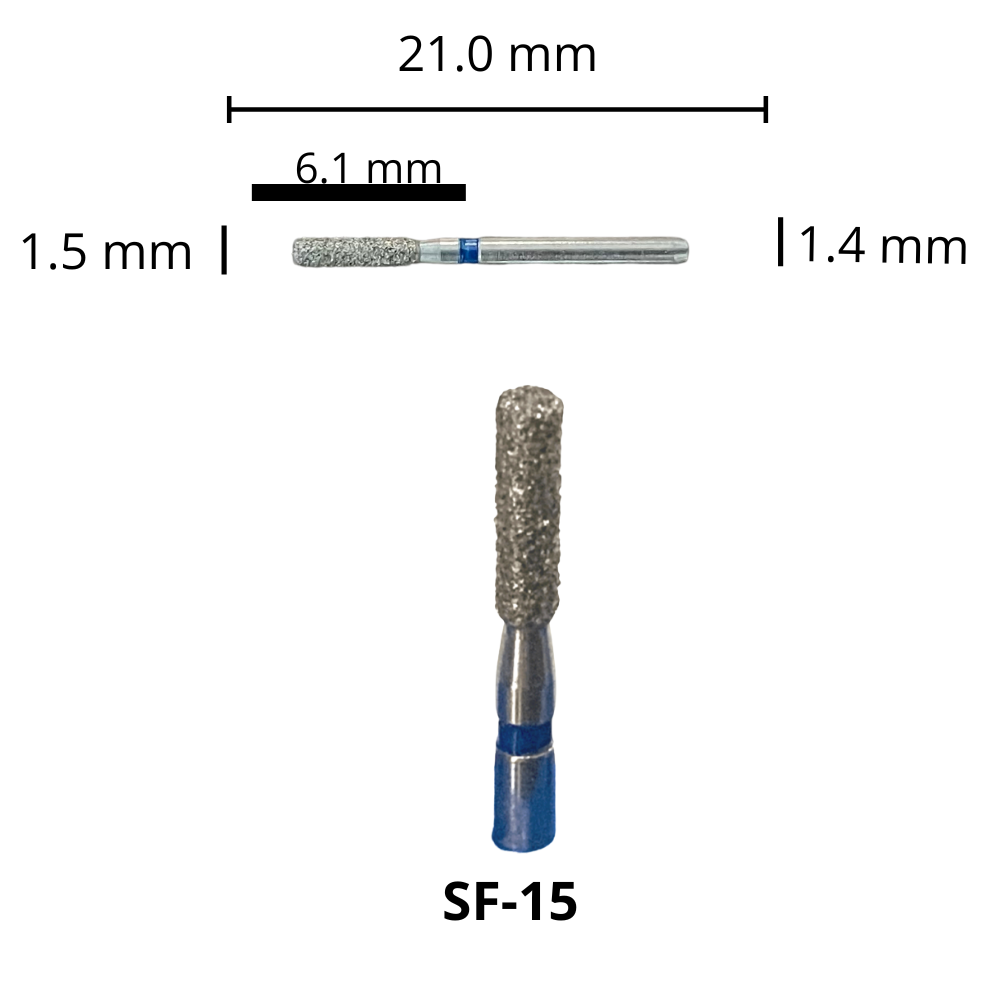 SF-15 Cilíndrica Fresa Diamante Grano Medio Pza DT