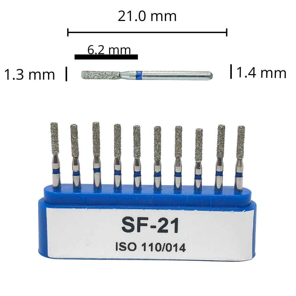 SF-21 Cilíndrica Fresa Diamante Grano Medio C/10 DT