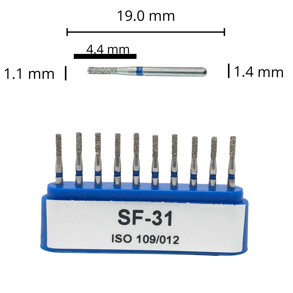 SF-31 Cilíndrica Fresa Diamante Grano Medio C/10 DT