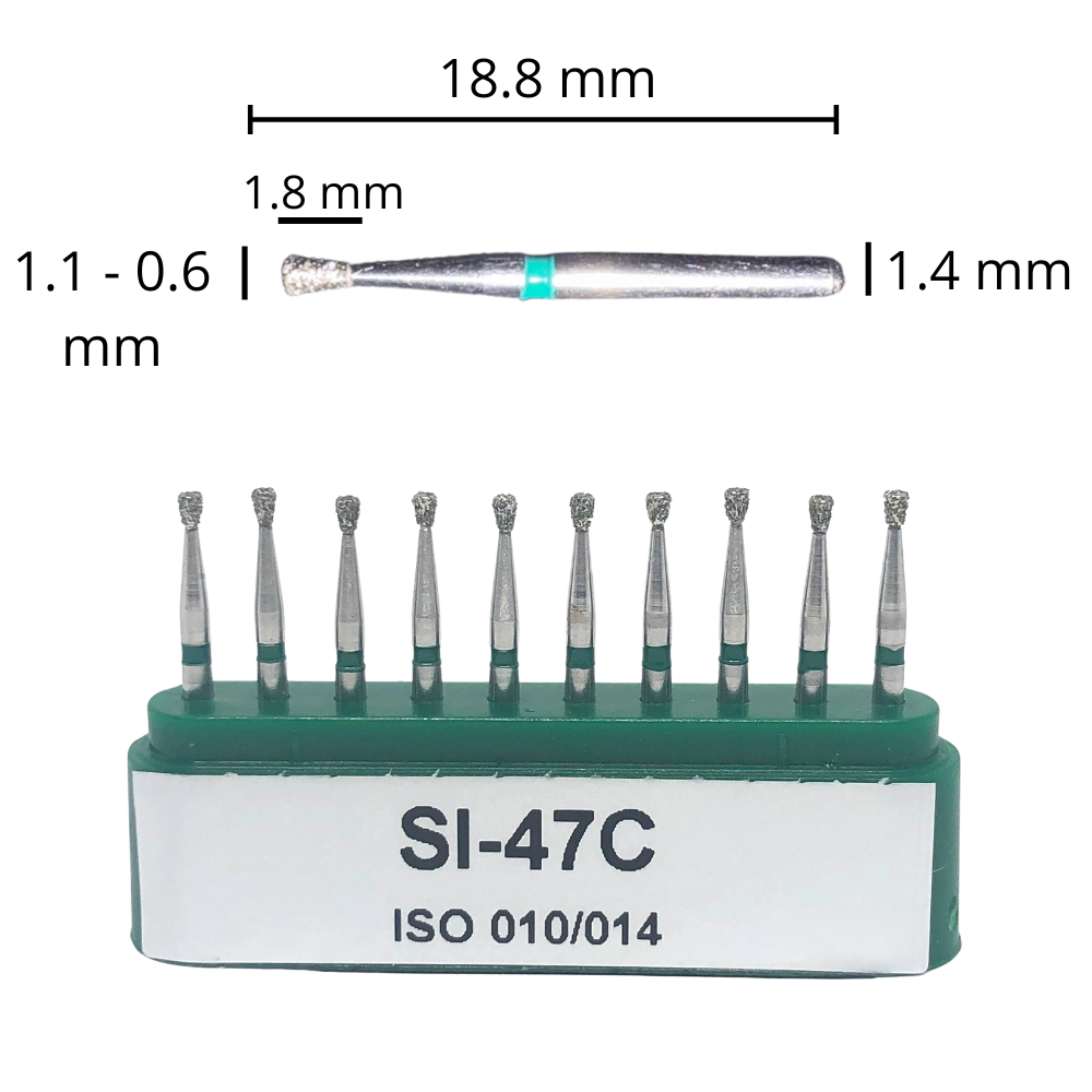 SI-47C Cono Invertido Fresa Diamante Grano Grueso C/10 DT