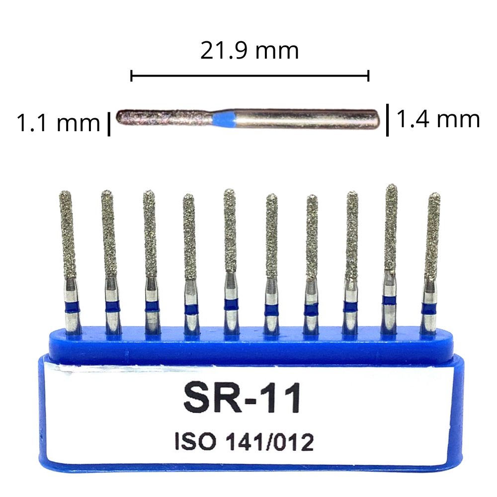 SR-11 Troncocónica Redondeada Fresa Diamante Grano Medio C/10 DT