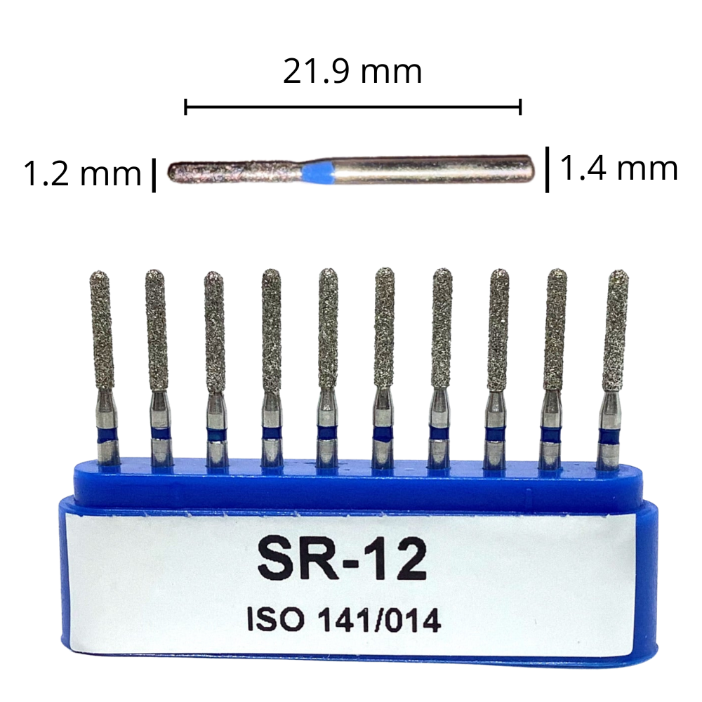 SR-12 Troncocónica Redondeada Fresa Diamante Grano Medio C/10 DT