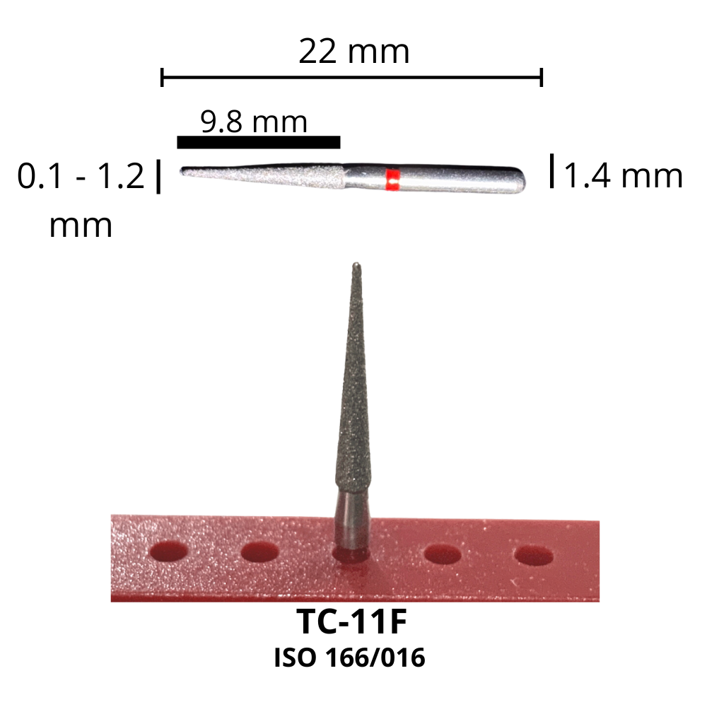 TC-11F Punta Lápiz Fresa Diamante Grano Fino Pza DT