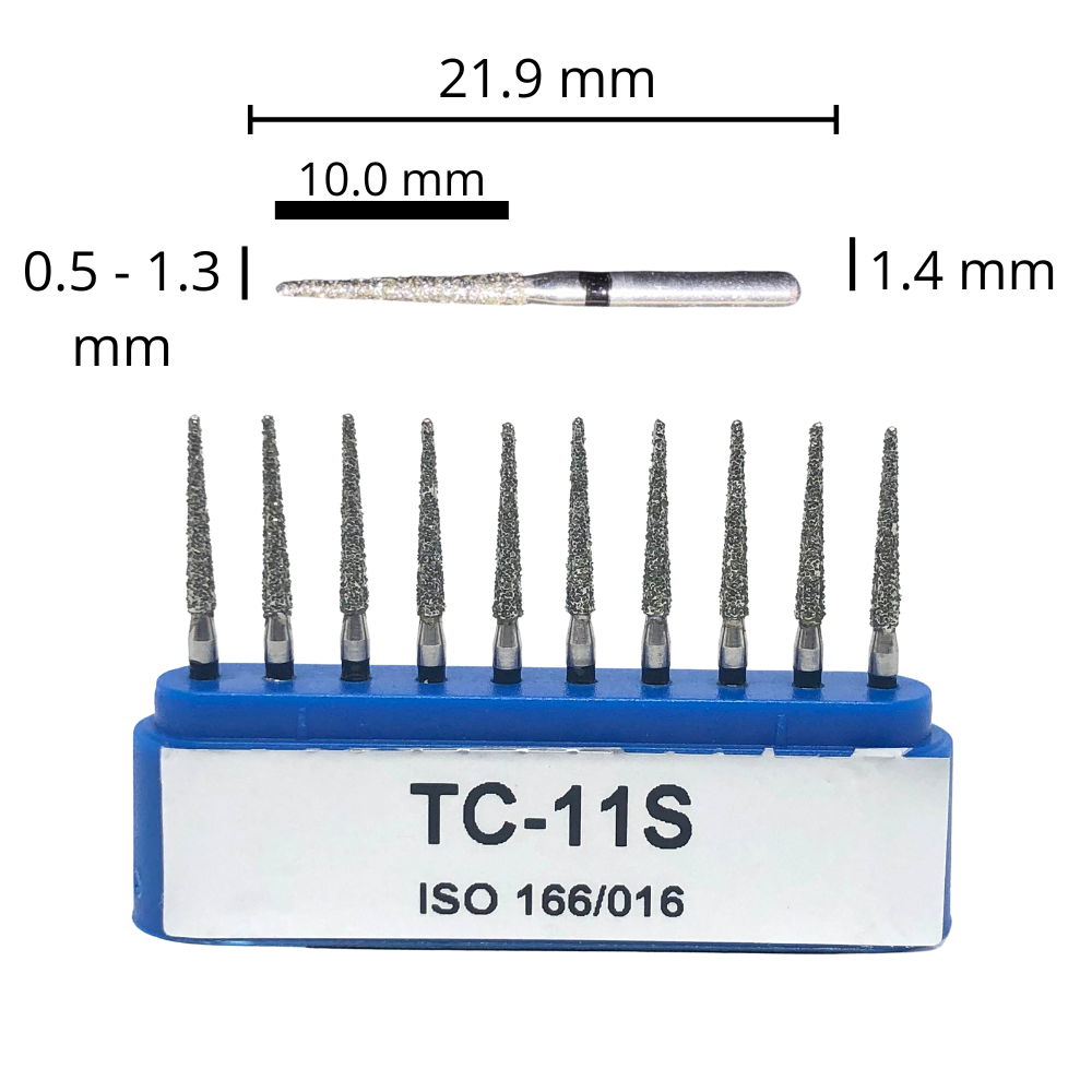 TC-11S Punta Lápiz Fresa Diamante Grano XGrueso C/10 DT