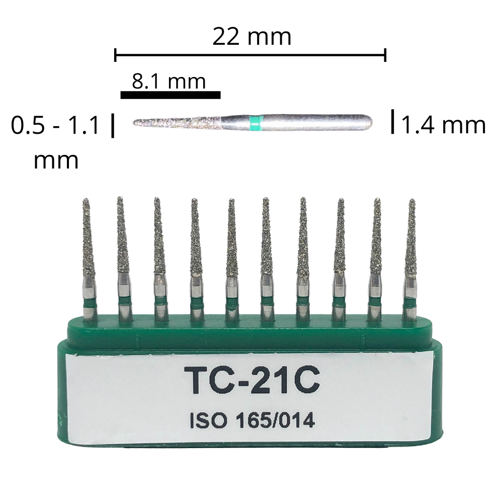 TC-21C Punta Lápiz Fresa Diamante Grano Grueso C/10 DT