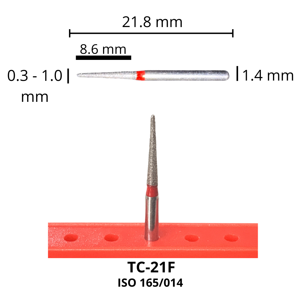 TC-21F Punta Lápiz Fresa Diamante Grano Fino Pza DT