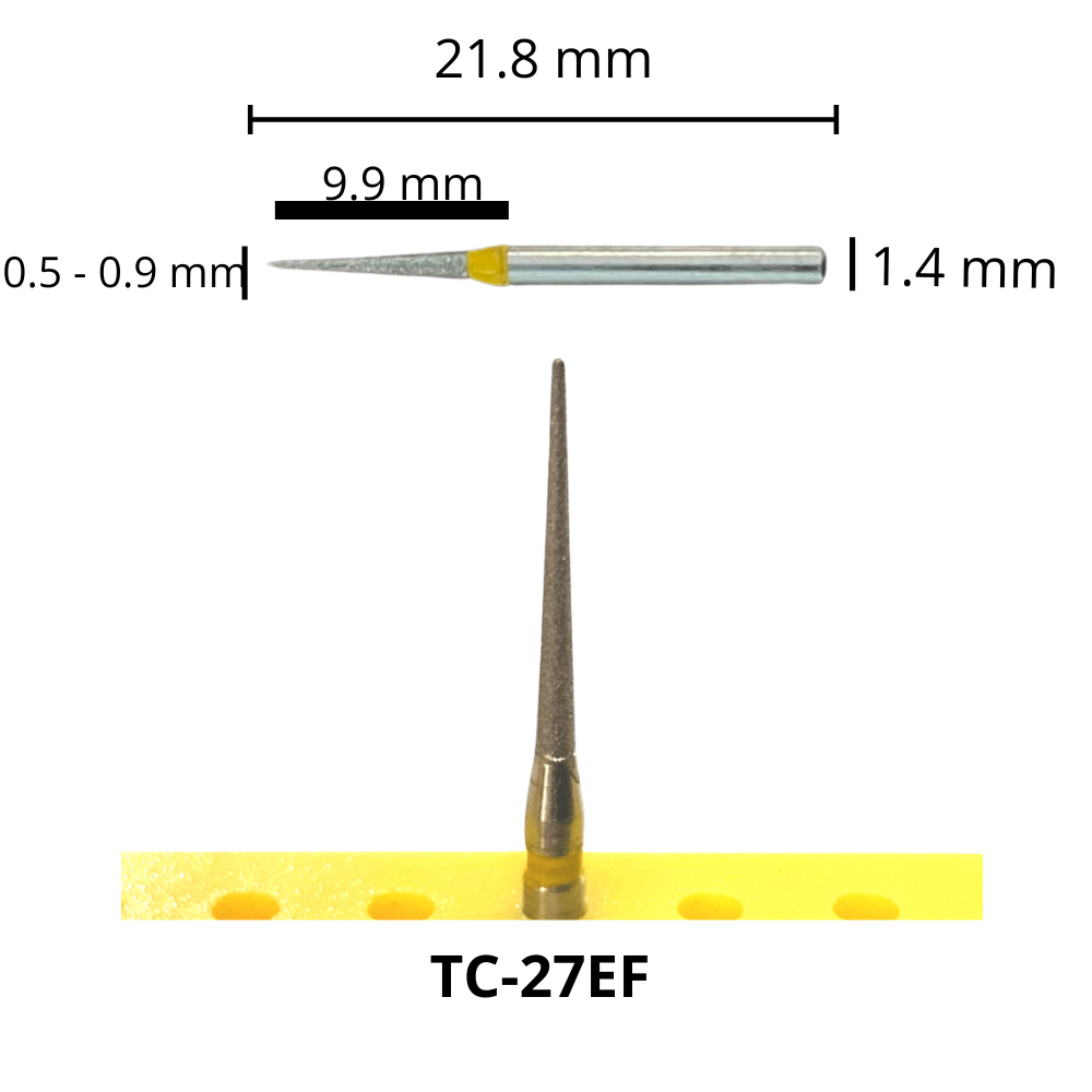 TC-27EF Punta Lápiz Fresa Diamante Grano XFino Pza DT