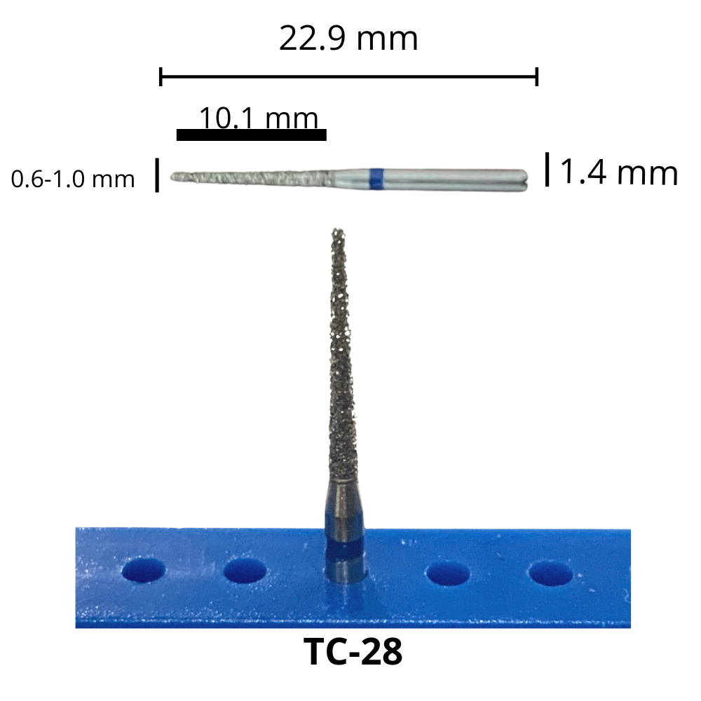 TC-28 Punta Lápiz Fresa Diamante Grano Medio Pza DT