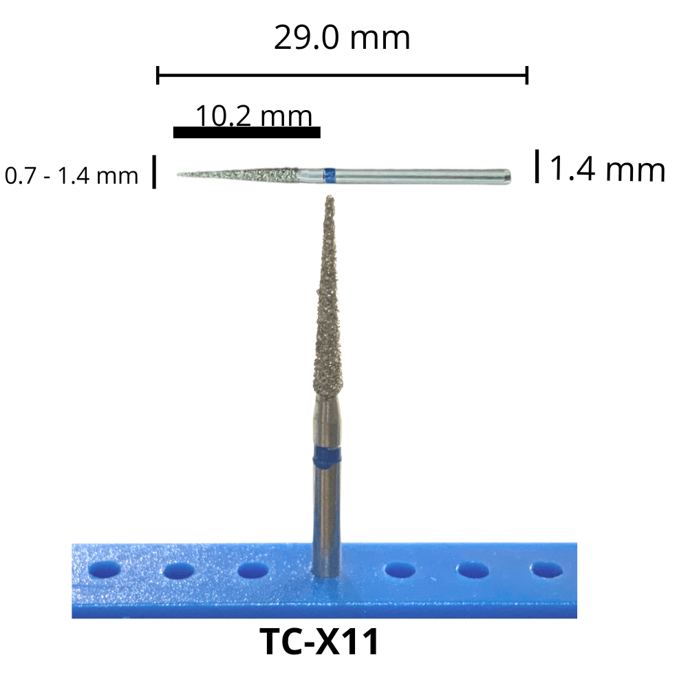 TC-X11 Tallo Largo Punta Lápiz Fresa Diamante Grano Medio Pza DT