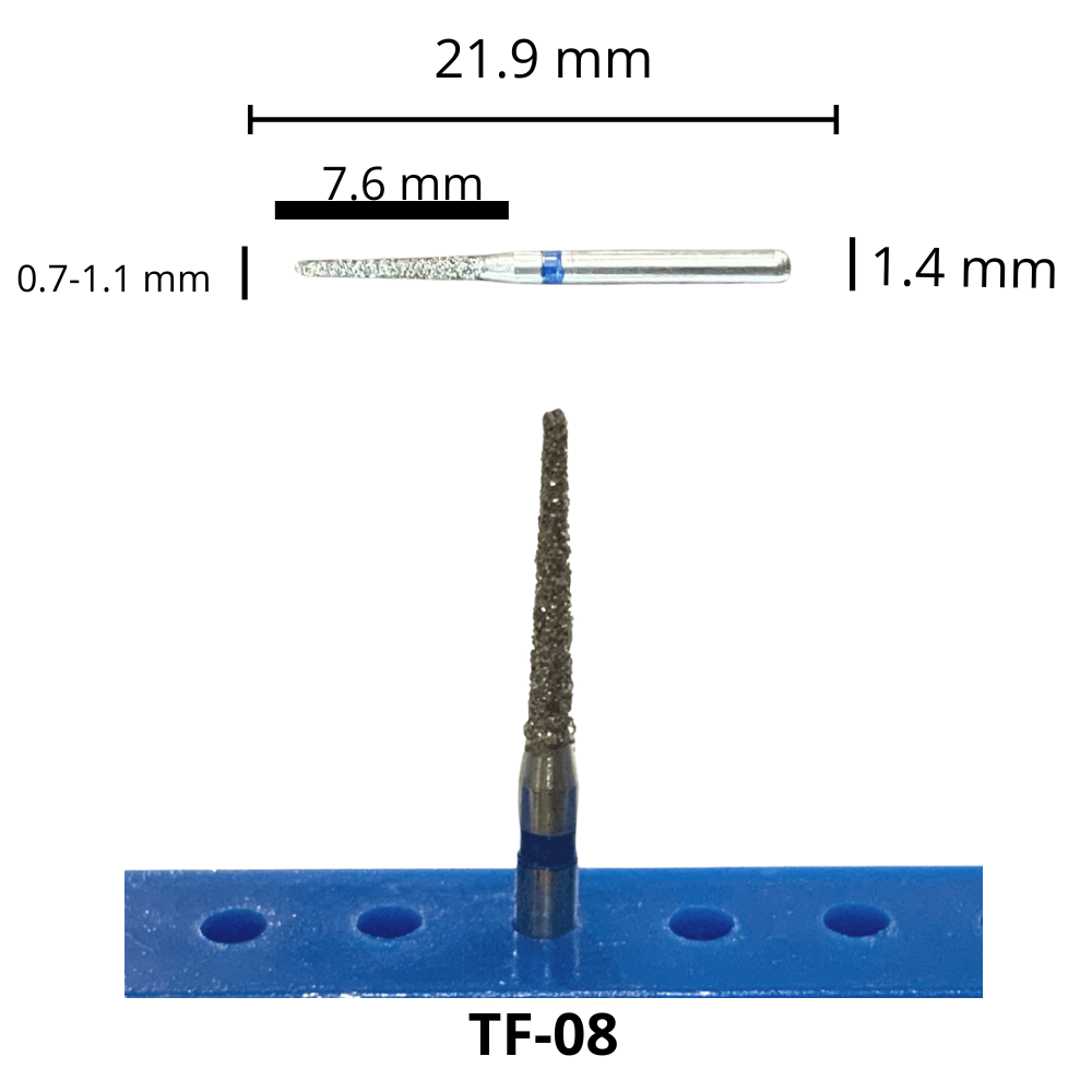 TF-08 Cilíndrica Punta Redonda Fresa Diamante Pza DT