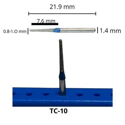 TF-10 Cilíndrica Punta Plana Fresa Diamante Grano Medio Pza DT