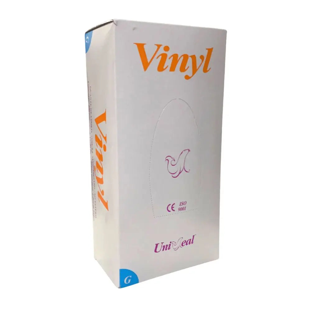 Guante Vinyl Libre De Polvo Transparente C/100 (Por peso) Uniseal