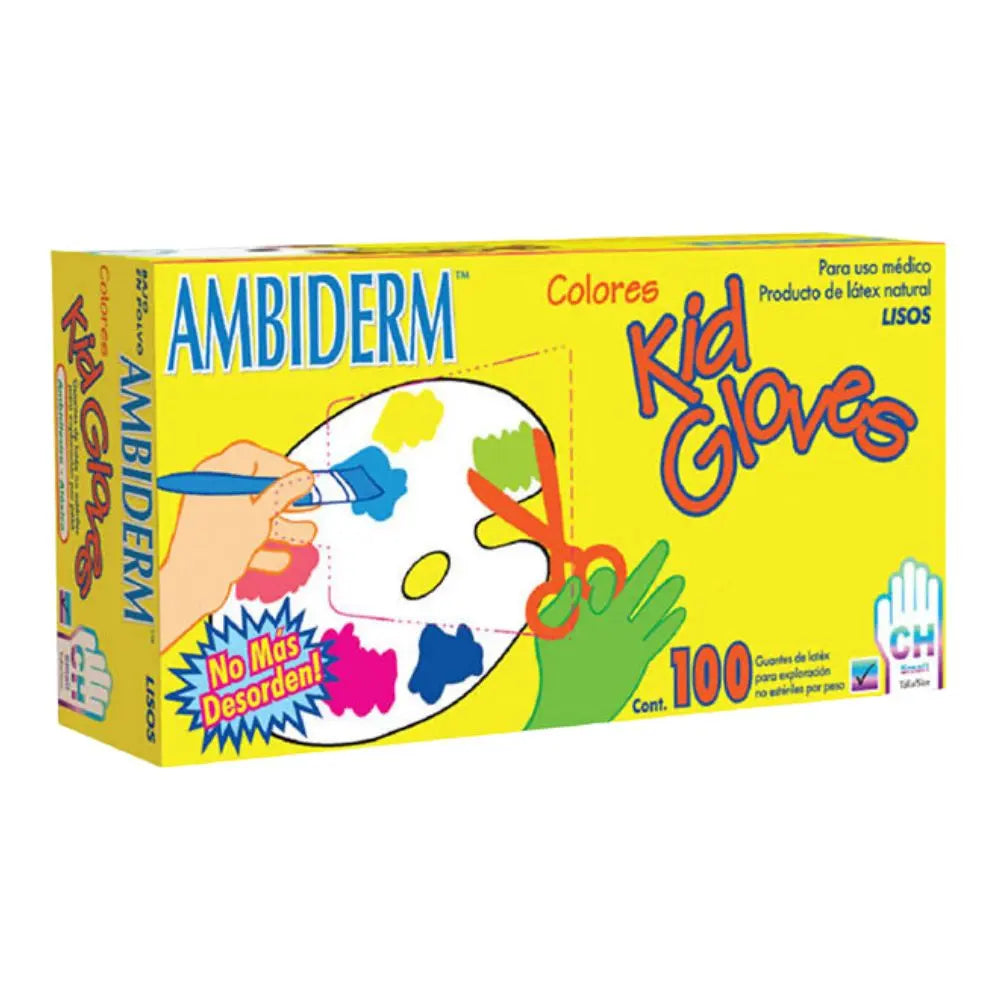 Guantes Latex Blanco / Colores C/ 100 (Por peso) Ambiderm Plus
