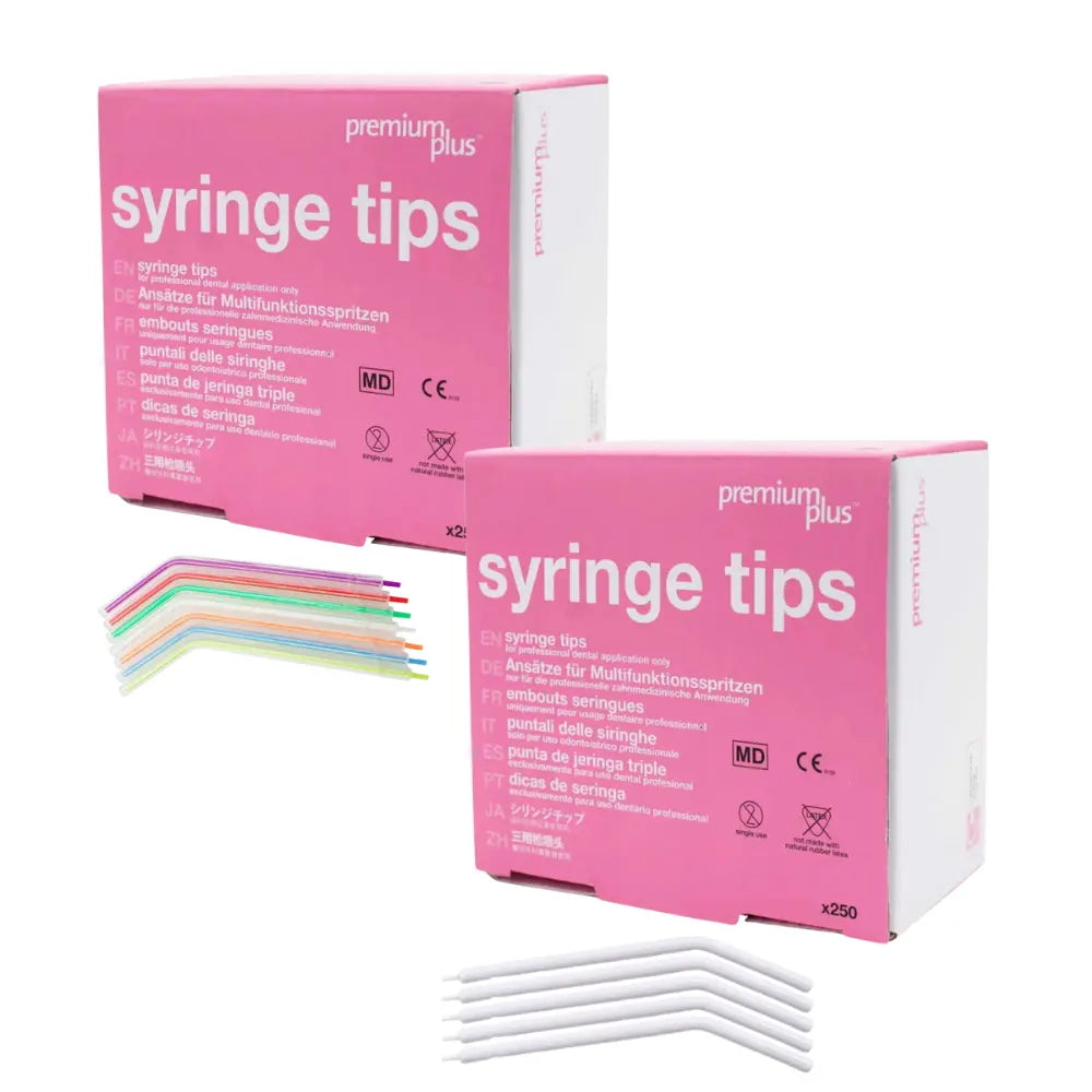 Punta Jeringa Triple Plástico Blanca C/250 Premium