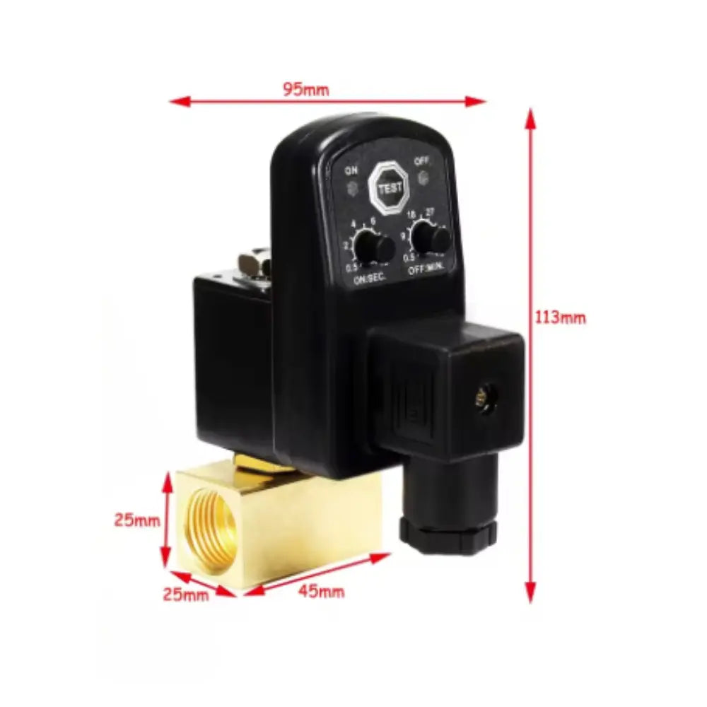 Valvula Solenoide 1/2" C/ Timer Aire-Vapor (Purga Automatica)