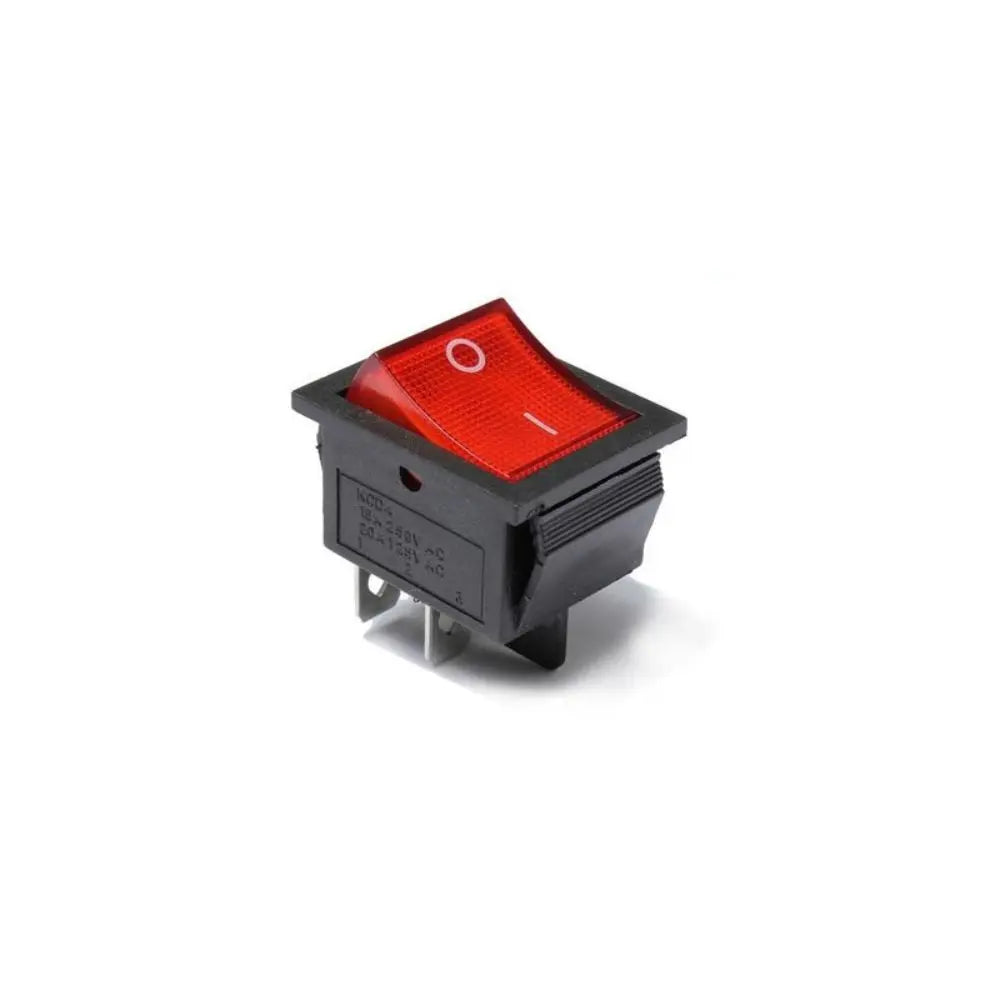 Switch Apagador Luz Rojo Cuadrado (4 Pines)