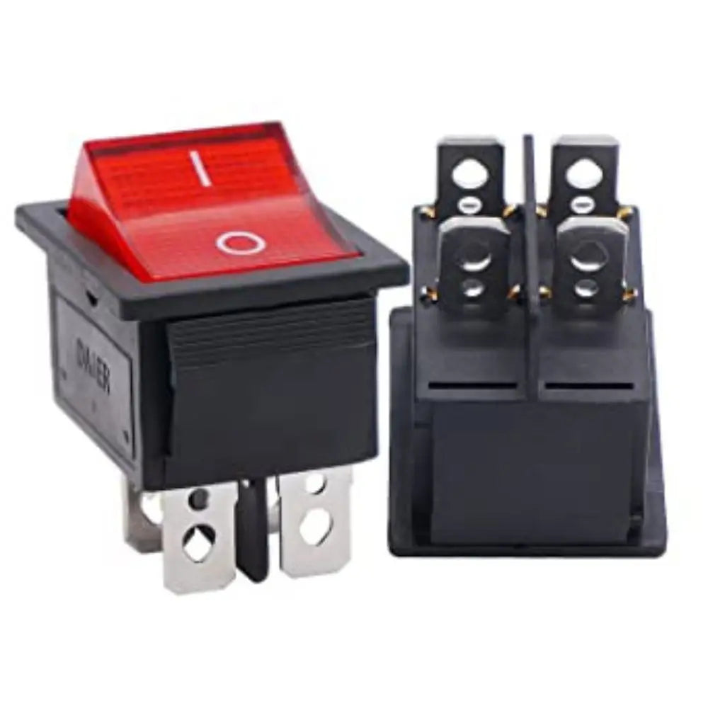 Switch Apagador Luz Rojo Cuadrado (4 Pines)