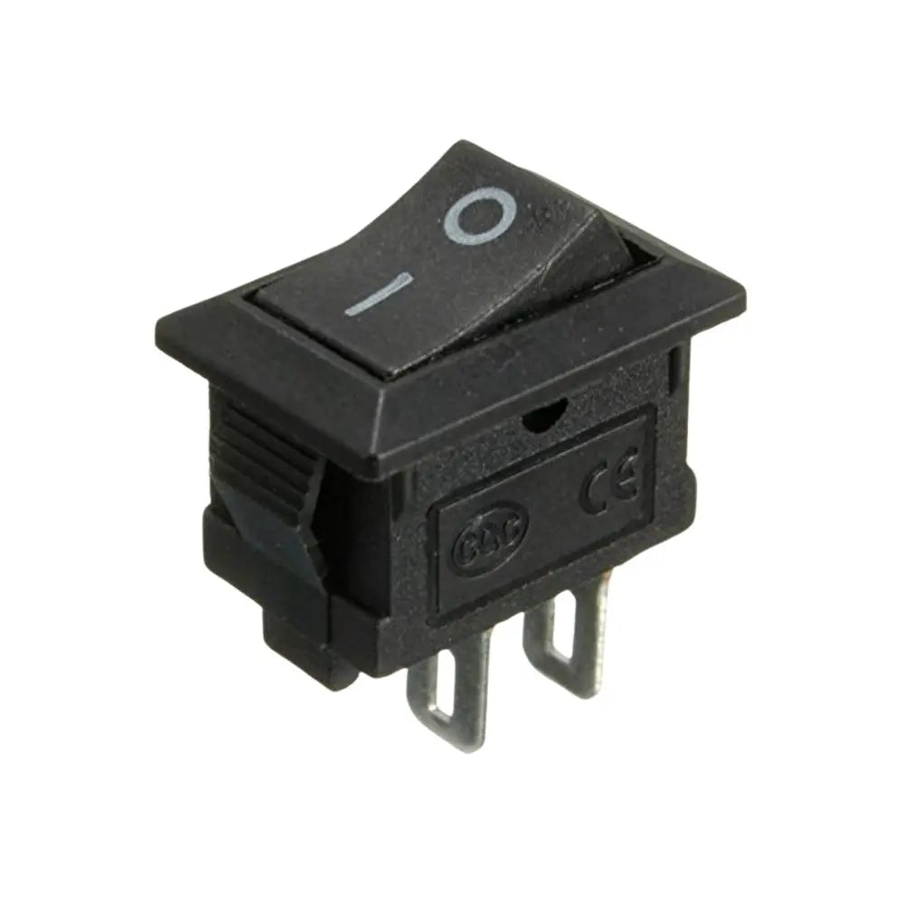 Switch Apagador Negro Rectangular (2Pines)