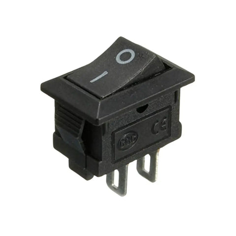 Switch Apagador Negro Rectangular (2Pines)