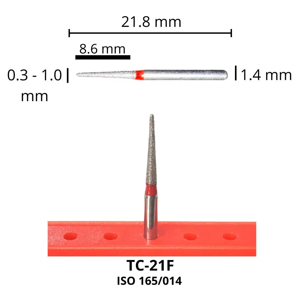 TC-21F Punta Lápiz Fresa Diamante Grano Fino Pza DT