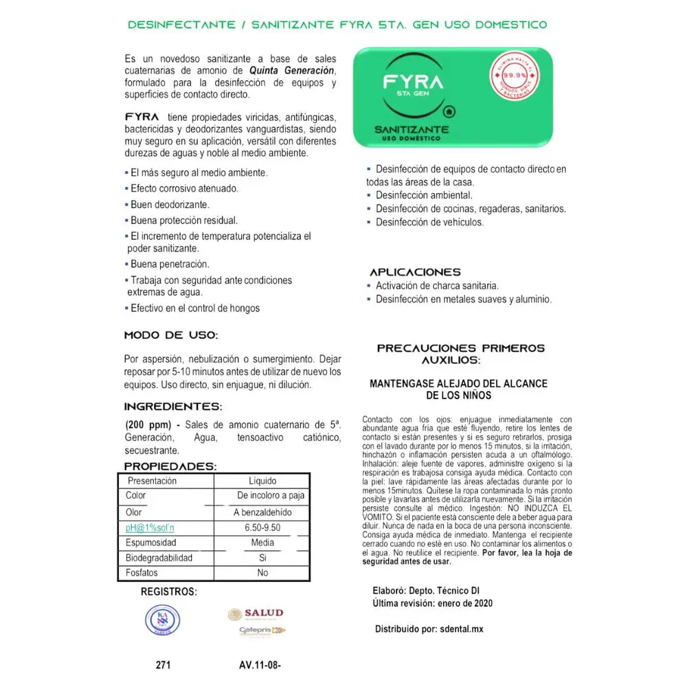 Tapete FYRA 35 X 37 cm y Sanitizante 1 Lt