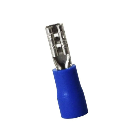 Terminal Faston Forrado 1/8 hembra 14-16 AWG Azul