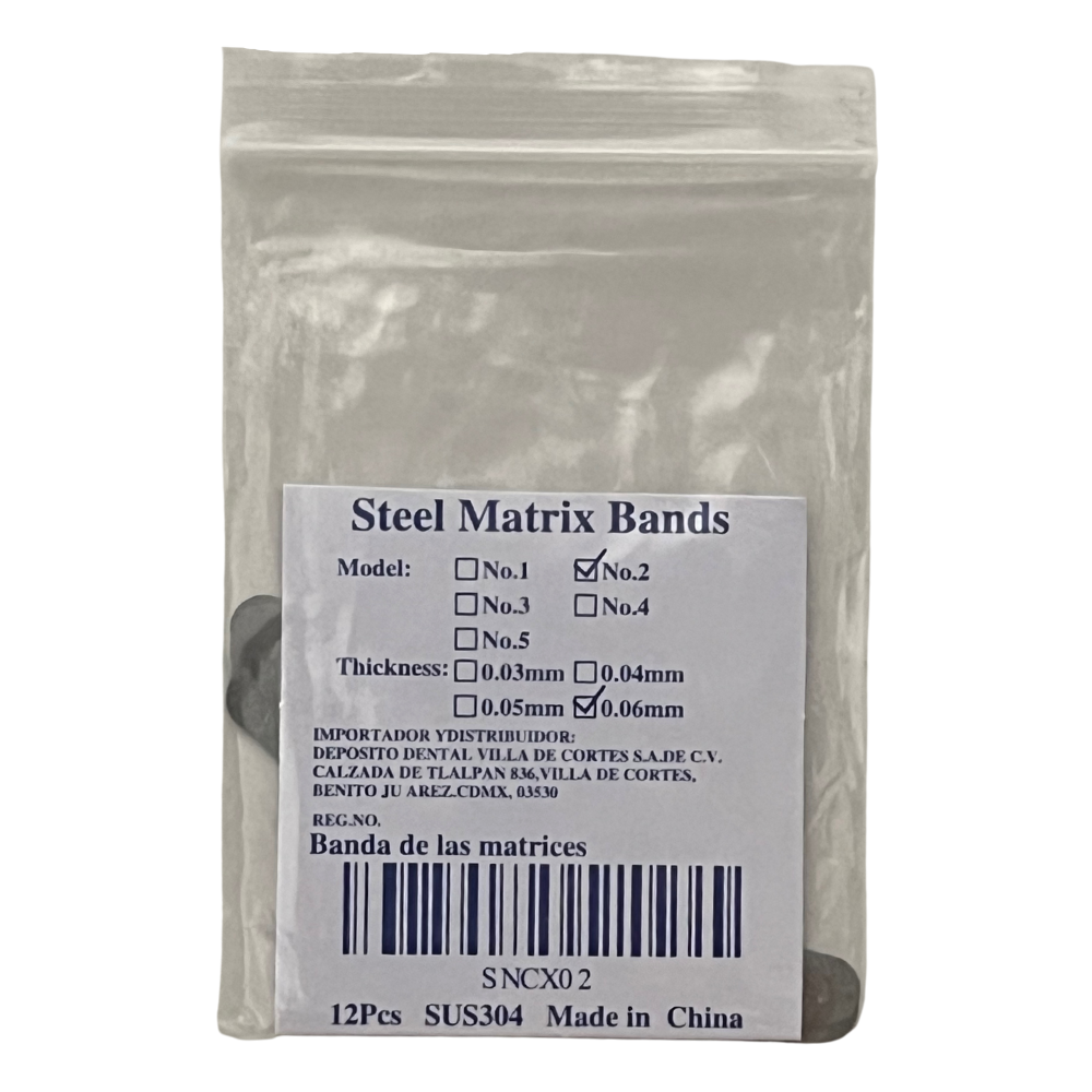 Banda Matriz Tiras 0.06mm No.2 C/12