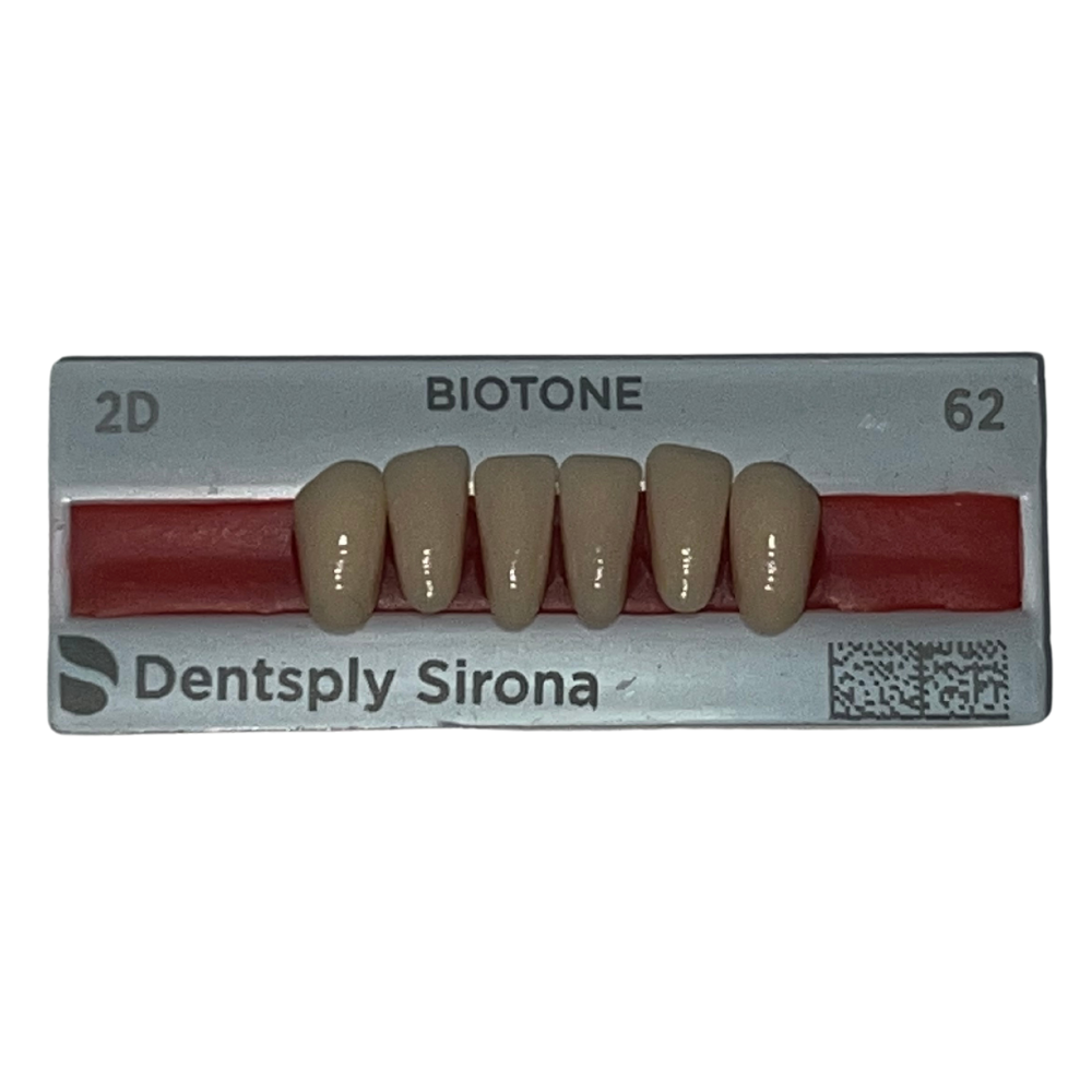 Biotone Anteriores Inferiores 1X6 Dientes Tablilla