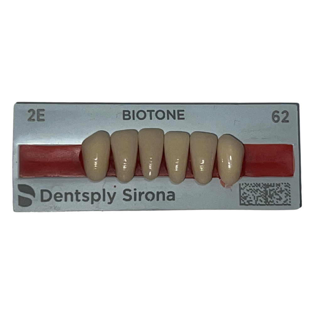 Biotone Anteriores Inferiores 1X6 Dientes Tablilla